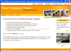CSS dreamweaver template 122 - travel/photography