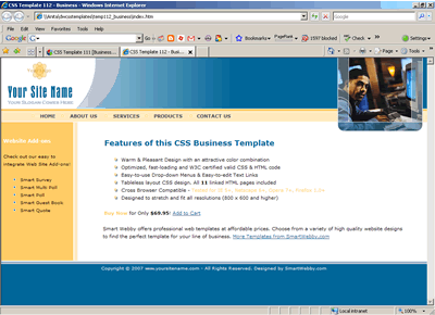 CSS Template 112 [Business] - 1024px screen width view