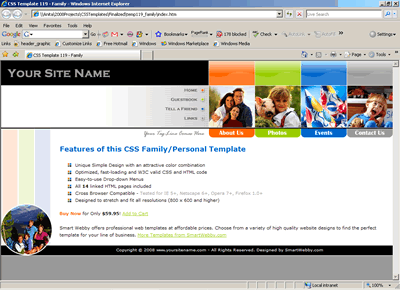  Template 119 [Family/Personal] - 1024px screen width view
