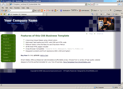 CSS Template 120 [Business] - 1024px screen width view