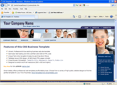 CSS Template 121 [Business] - 1024px screen width view