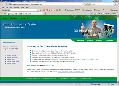 CSS Template 124 [Business] - 1024px screen width view