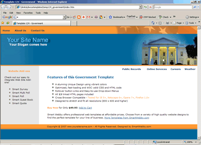 CSS Template 124 [Government] - 1024px screen width view