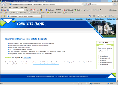 Template 125 [Real Estate] - 1024px screen width view