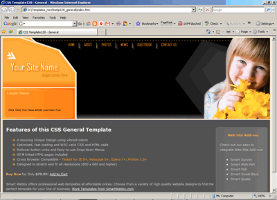 Template 128 [Family/General] - 1024px screen width view