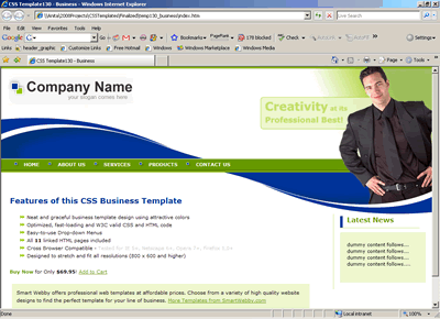 CSS Template 130 [Business] - 1024px screen width view