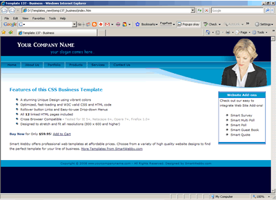 CSS Template 137 [Business] - 1024px screen width view
