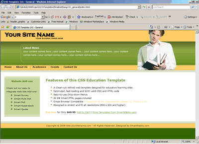 Template 141 [Education/Learning] - 1024px screen width view