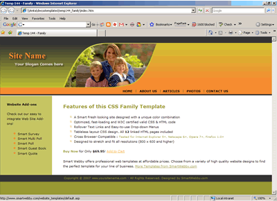 CSS Template 144 [Family/General] - 1024px screen width view