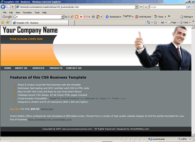 CSS Template 150 [Business] - 1024px screen width view
