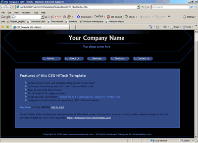 Template 170 [HiTech] - 1024px screen width view
