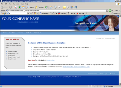 Template 17 [Flash/Business] - 1024px screen width view