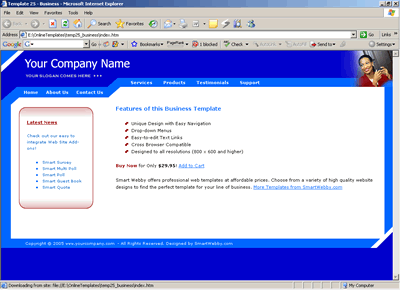 Template 25 [Business] - 1024px screen width view