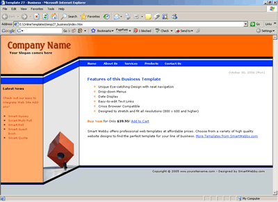 Template 27 [Business] - 1024px screen width view