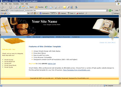 Template 42 [Christian] - 1024px screen width view
