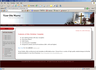  Template 4 [Christian] - 1024px screen width view