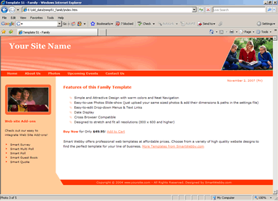 Template 51 [Family/Personal] - 1024px screen width view
