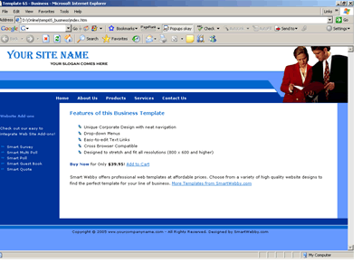 Template 65 [Business] - 1024px screen width view