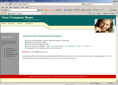 Template 67 [Personal/General] - 1024px screen width view