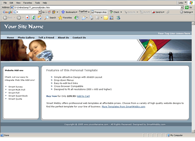 Template 77 [Family/Personal] - 1024px screen width view