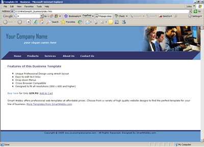 Template 81 [Business] - 1024px screen width view