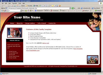 Template 86 [Family/Personal] - 1024px screen width view
