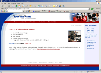 Template 9 [Business] - 1024px screen width view