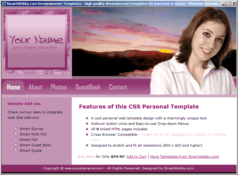 personal web template
