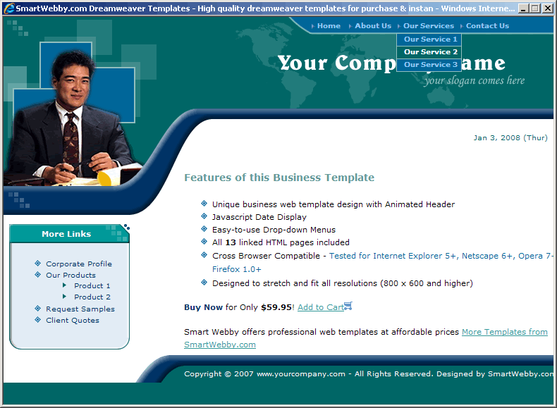 dreamweaver business templates animated header template dreamweaver business templates animated header template