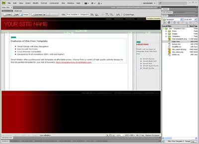 Free Dreamweaver Template 4 [Business] - Adobe Dreamweaver View