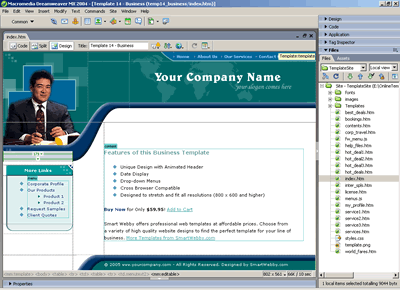 Template 14 [Business] - Adobe Dreamweaver View