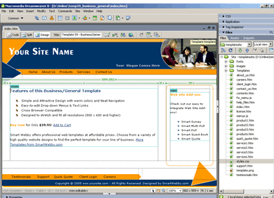 Template 59 [Business/General] - Adobe Dreamweaver View