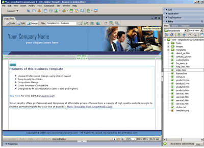 Template 81 [Business] - Adobe Dreamweaver View