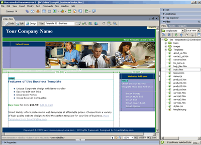 Template 82 [Business] - Adobe Dreamweaver View