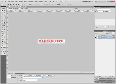 Free Dreamweaver Template 4 [Business] - Adobe Fireworks View