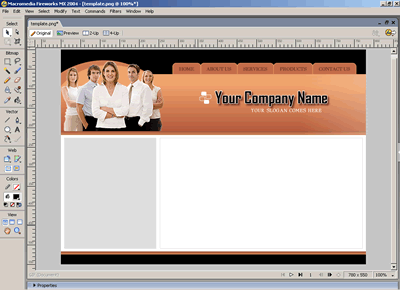 CSS Template 113 [Business] - Adobe Fireworks View