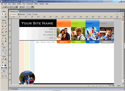  Template 119 [Family/Personal] - Adobe Fireworks View