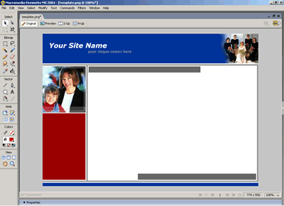 Template 12 [Family/General] - Adobe Fireworks View