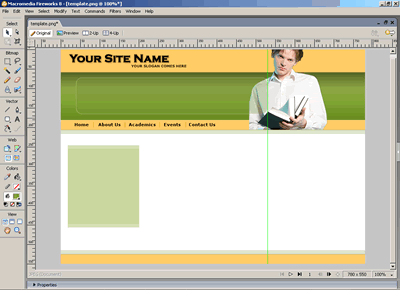 Template 141 [Education/Learning] - Adobe Fireworks View