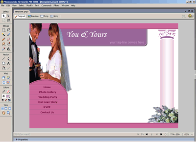 Template 15 [Personal] - Adobe Fireworks View