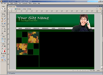 Template 166 [General] - Adobe Fireworks View