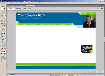 Template 26 [Business] - Adobe Fireworks View