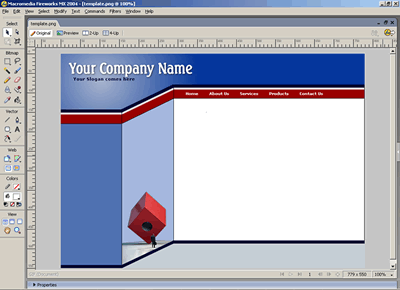 Template 27 [Professionals] - Adobe Fireworks View