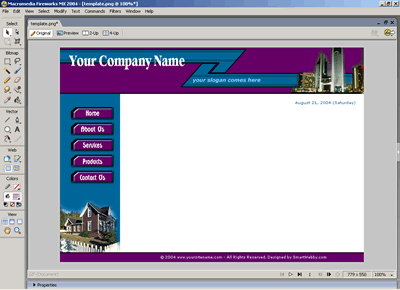 Template 30 [Real Estate] - Adobe Fireworks View