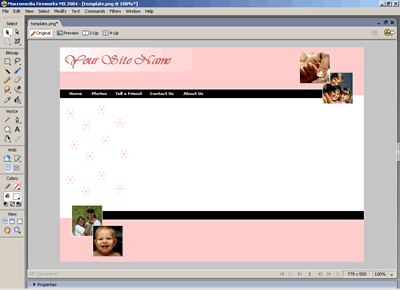 Template 40 [Family/Personal] - Adobe Fireworks View