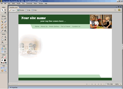 Template 47 [Family/Professionals] - Adobe Fireworks View