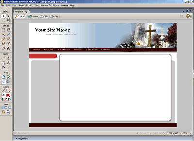  Template 4 [Christian] - Adobe Fireworks View