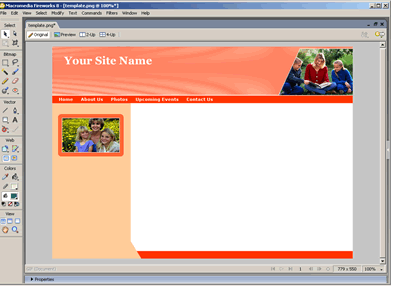 Template 51 [Family/Personal] - Adobe Fireworks View