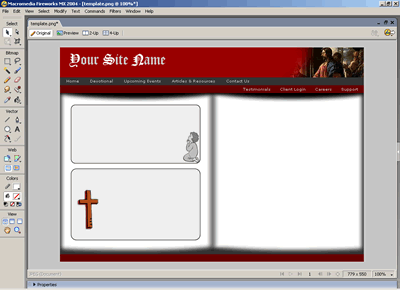 Template 58 [Christian] - Adobe Fireworks View