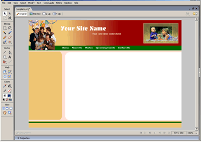 Template 60 [General/Family] - Adobe Fireworks View